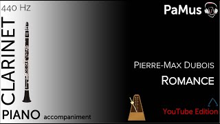 Pierre Max Dubois: Romance for Clarinet and Piano, 440Hz