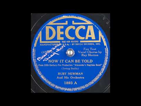 Ruby Newman & his orchestra - Now It Can Be Told (1938)