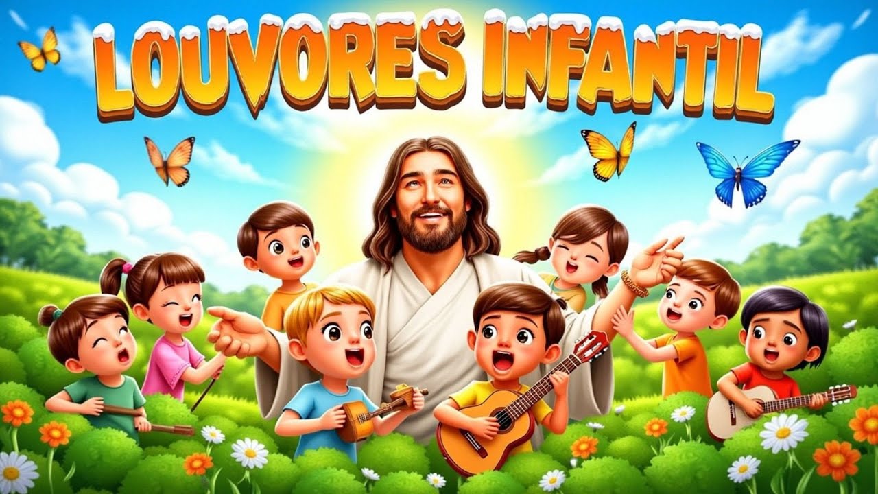 🌟 Os Melhores Louvores Infantis para Crianças!  Alegria com desenhos animado infantil 🎶