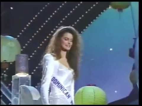Patricia Jiménez - Miss Universe 1988 - Dominican Republic - Evening Gown Competition
