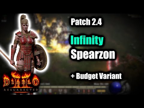 The Infinity Spearzon wrecking everything in her Path - Patch 2.4 Diablo 2 Resurrected