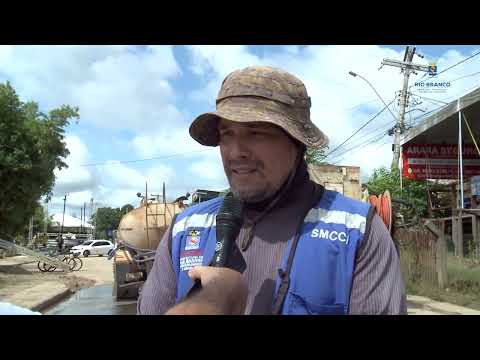 Prefeitura de Rio Branco intensifica limpeza após vazante do Rio Acre e atua nos bairros afetados