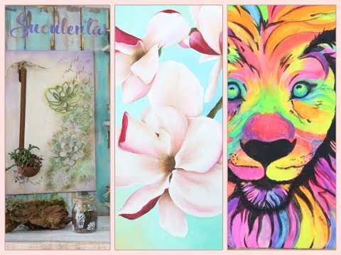 ManosalaObraTv 2018 Programa 5 - Pintar Cuadros - Suculentas - Sellos y Stencils - Pintura Neon