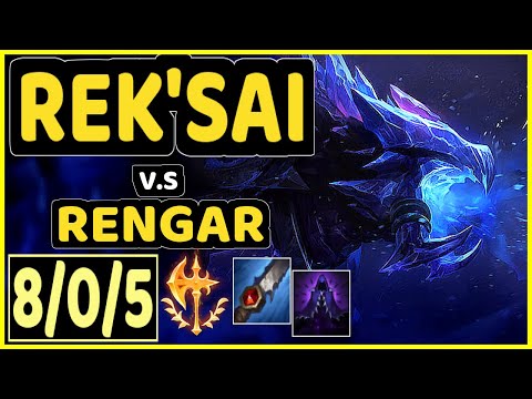 WARDEN (REK'SAI) vs RENGAR - 8/0/5 KDA JUNGLE GAMEPLAY - EUW Ranked GRANDMASTER