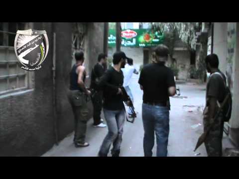 استهداف أحد حواز النظام في حي التضامن في العاصمة دمشق من قبل كتيبة الشيخ محمد الأشمر