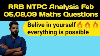 RRb NTPC Phase 3 Analysis in Tamil | Feb 05, 08, 09 Analysis