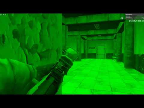 Killing two guy with Gauss Rifle.