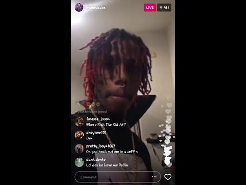 Famous Dex Freestyles straight GARBAGE LIVE on Instagram.