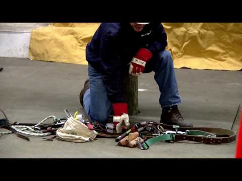 Lineman Training: Climbing a Wooden Pole