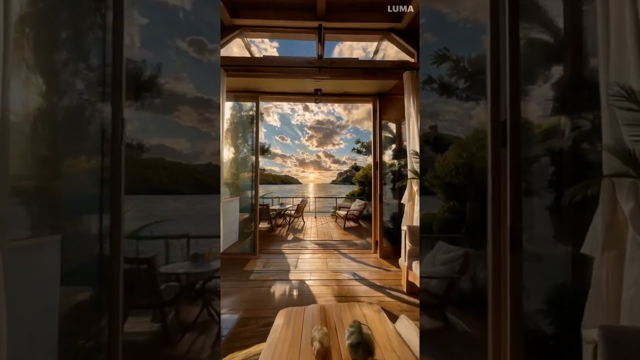 [Ai-Ambient] a Villa in Borabora Island (Dall-E + Stable diffusion + Luma ai)