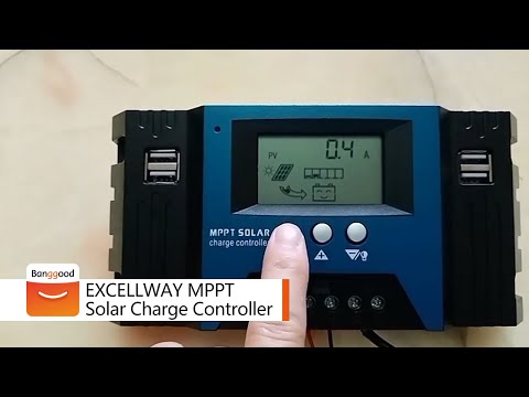 EXCELLWAY MPPT Solar Charge Controller Function Video- Shop on Banggood