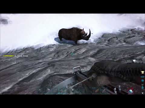 Wooly Rhino fail kill LUL funnay - ARK Ragnarok