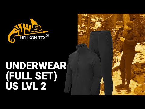Термобилье Helikon-Tex UNDERWEAR (FULL SET) US LVL 2 Black ЧЕРНЫЙ - фото 1 - id-p1996532916