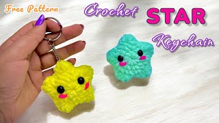 How to Crochet a Cute Star Keychain | Easy Crochet Star Keychain | Crochet Keychain