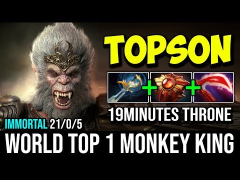 TOP 1 Monkey King in the World - 19Min GG Topson 10Min Godlike 21Kills No Death NEW BUILD Dota 2