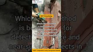 Which NDT method best detects surface and near-surface defects in ferromagnetic materials?