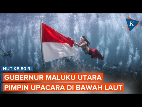 Momen Gubernur Maluku Sherly Tjoanda Pimpin Upacara Bendera di Bawah Laut