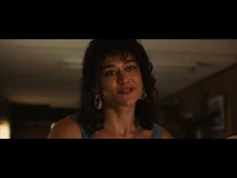 Love Lies Bleeding trailer frame with Lou and Jackie in the desert