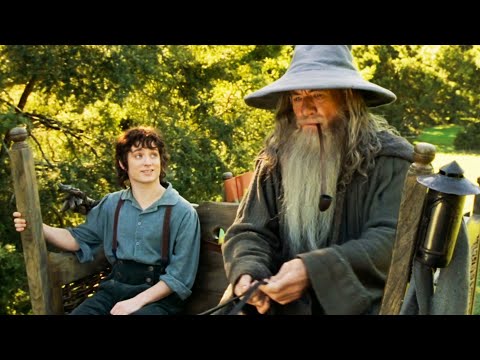 Frodo y Gandalf de paseo por la comarca - El Señor de los Anillos: La comunidad del anillo