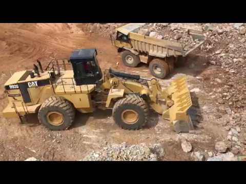 Caterpillar 992G Wheel Loader Loading Caterpillar Dumpers - Sotiriadis Ate