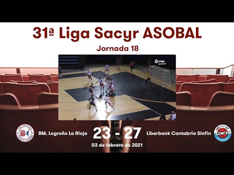 31ª Liga Sacyr ASOBAL J18: BM. Logroño La Rioja - Liberbank Cantabria Sinfín 23-27