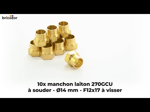 10 X Manchon laiton 270GCU à souder - femelle 12x17 à visser BRICOZOR