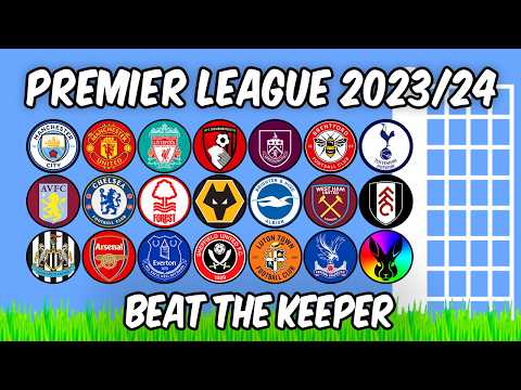 Premier League 2023/24 - Beat The Keeper - Algodoo Marble Race