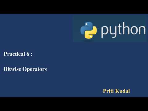 Python Lecture 6 Bitwise Operators