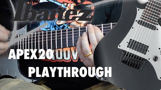 Video thumbnail for Ibanez Guitar Ibanez Apex20 7 string playthrough by Paul Glover