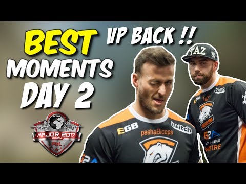 VIRTUS.PRO IS BACK, PASHA AWP MONSTER, GODZERA - PGL Major Krakow 2017 DAY 2 BEST MOMENTS