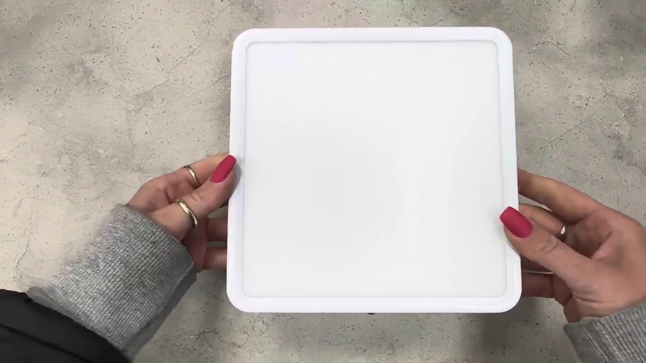 Накладной светодиодный светильник VIDEX 18W 5000K 220V квадрат белый (VL-DLSS-185)