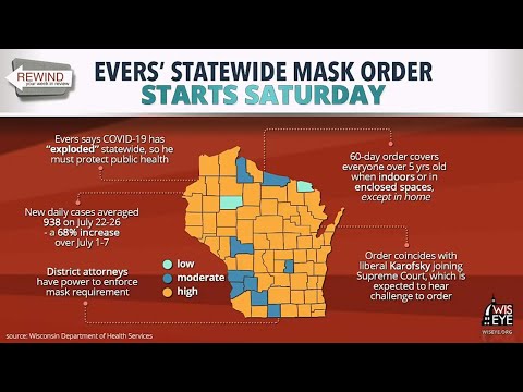 WisEye Morning Minute: Evers' Statewide Mask Order