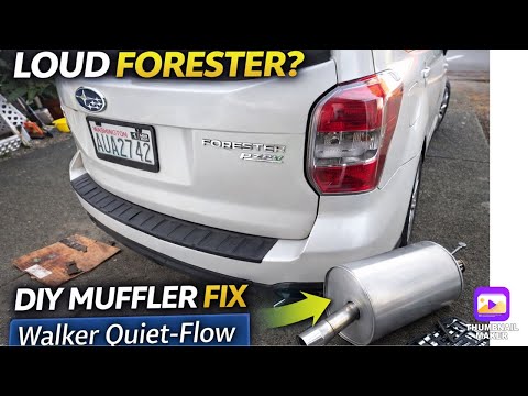 2015 Subaru Forester REPLACING MUFFLER DIY ​with a WALKER exhaust quiet flow muffler