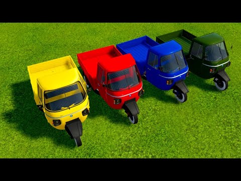 TRANSPORT OF COLORS! LOADING BALES TO THE MINI CAR AND TRANSPORTING TO THE GARAGE! Farming Sim 22