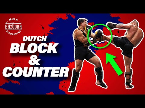 HOW TO "DUTCH" BLOCK & COUNTER BACK | BLOCKING BODY KICKS | SPARRING DRILLS FROM BAZOOKATRAINING.COM