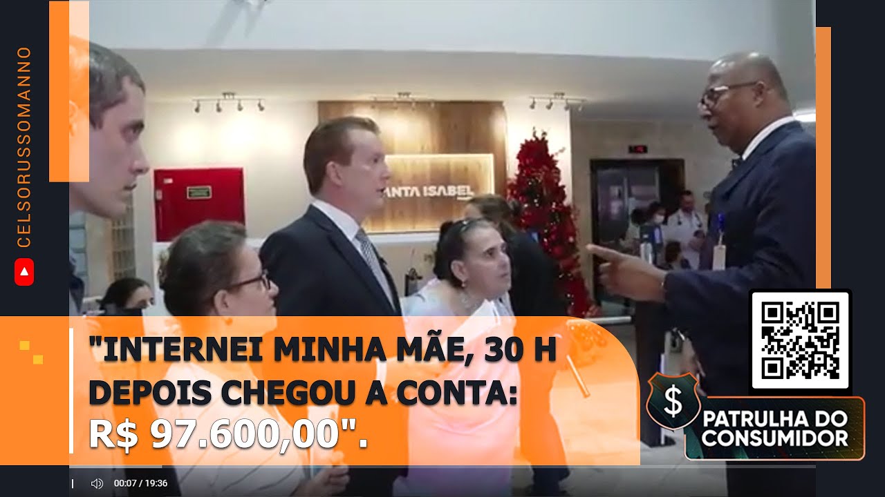 "Internei minha mãe, 30 h depois chegou a conta: R$ 97.600,00".
