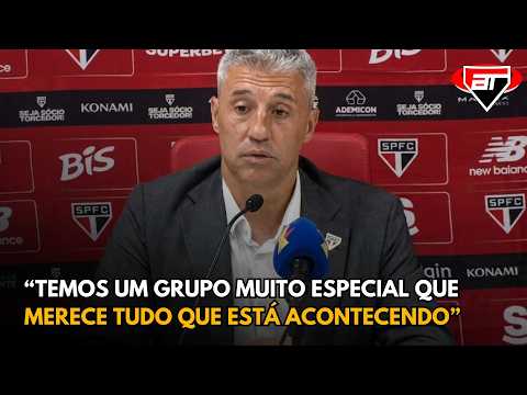 CRESPO EXALTA JOGADORES APÓS VITÓRIA CONTRA O BRAGANTINO E FALA SOBRE TRAJETÓRIA NO PAULISTÃO