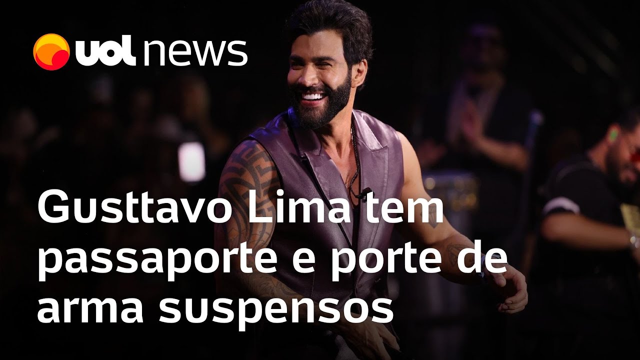 Gusttavo Lima tem passaporte e porte de arma suspensos pela Justiça
