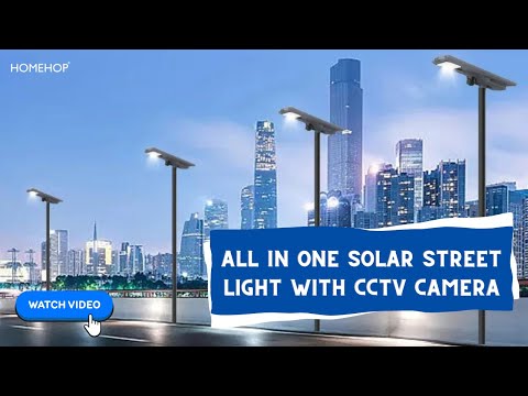 Homehop 400w solar street lights with security camera, 90 le...