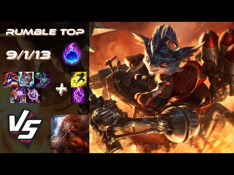 TOP Rumble vs Gragas - NA Challenger Patch 14.18