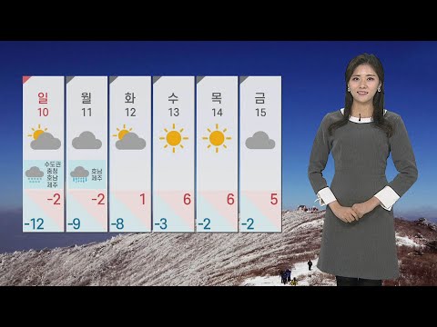 주말에도 최강한파 계속 2021년 1월9일 날씨