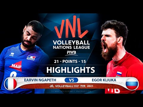 France vs Russia | VNL 2021 | Highlights | Earvin Ngapeth vs Egor Kliuka