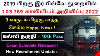 Railway Recruitment / 1,03,769 Group D Vacancies / 10th Pass / Exam schedule / RRB New Recruitment ?