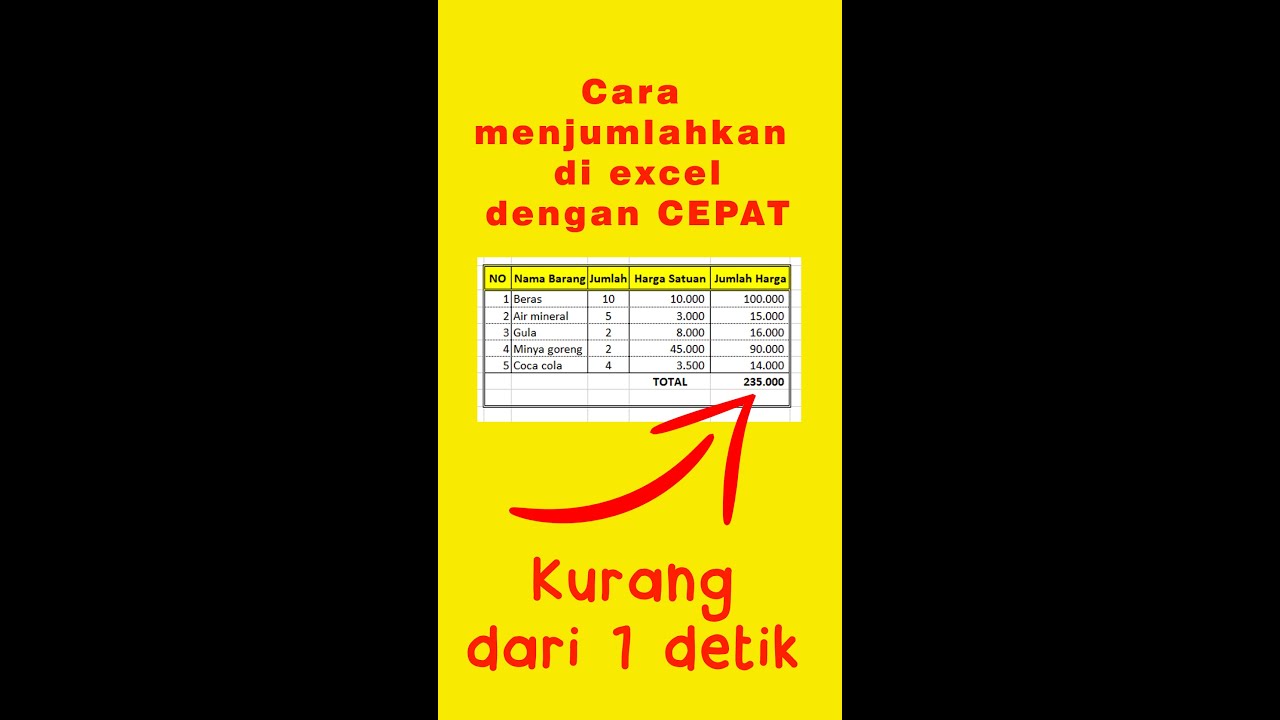 How to Add in Excel QUICKLY #beginnerexceltutorial