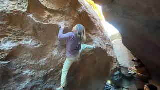 Video thumbnail de Water Hazard Right, V7+. Sad Boulders