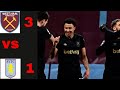 Aston Villa 1 3 West Ham   JESSE LINGARD SCORES 2 TIMES IN WEST HAM WIN!!   Match Review