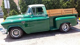 1955 2 TONE GREEN GMC 100 HYDROMATIC PICKUP TRUCK