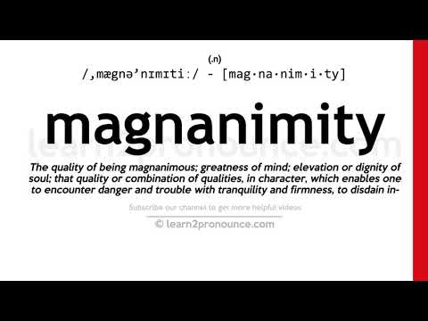 Shqiptimi i zemërgjerësi | Përcaktimi i Magnanimity
