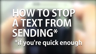How to stop a text message from sending