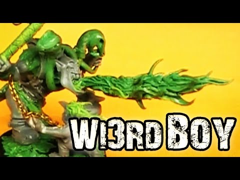ZOGWORT Ork Wierdboy Warphead - 40k Green Stuff Conversion Retri